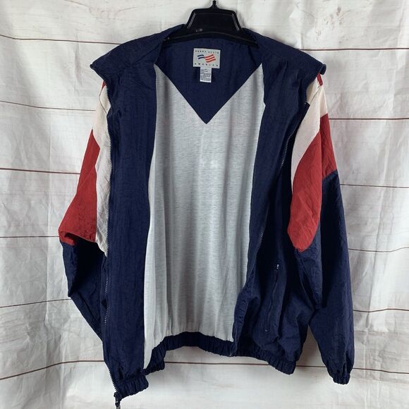 Perry Ellis Jacket Sports Tracksuit Windbreaker Vintage 90s America Flag Olympic - Picture 7 of 16